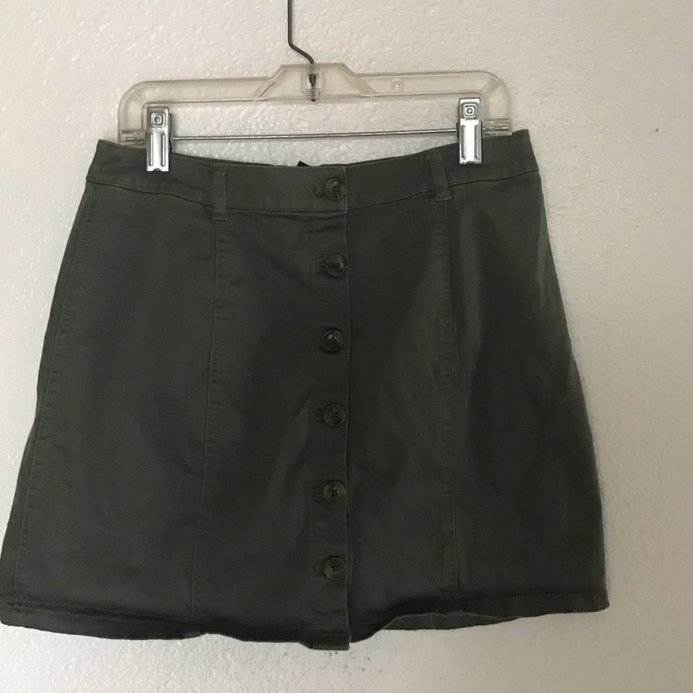 Button up mini skirt